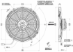 Picture of SPAL 14 "High performance radiator fan - Push - 30102056 - 1841 CFM