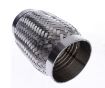 Picture of Stainless steel pipe exhaust 3 "- Length 151mm. - Outer braid