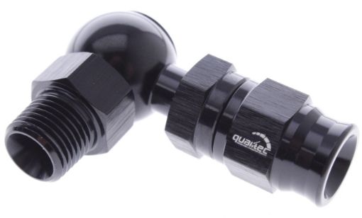 Picture of 1/8"-27 NPT - > AN3 hose - 90gr. Black  - PTFE fitting - Banjo fit