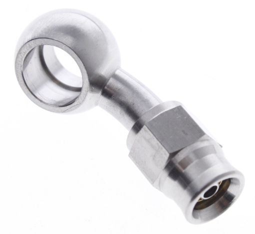 Picture of 30 ° banjo I.D. 10.2mm - thickness 10.7mm - Fits AN3 PTFE hose