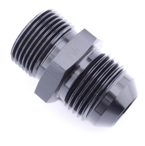 Picture of AN4 Male - 1/4 "x19 BSP Male - Nipple Fitting - Black Alu