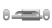 Picture of Exhaust muffler with Cutout valve - 3" - DUAL