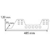 Picture of RRS steel ultra long seat mounting brackets (for 1 seat)