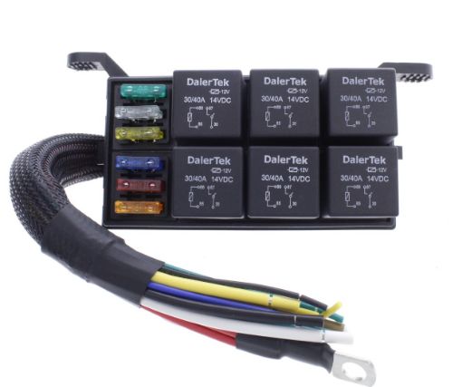 Picture of Relay Box – 6 Fuses – 6x40 AMP Relays