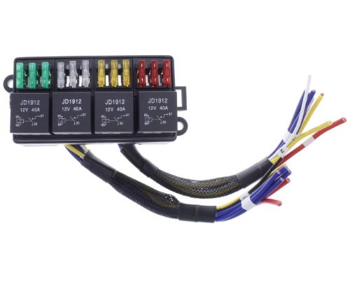 Picture of Relay Box – 12 Fuses – 4x40 AMP Relays