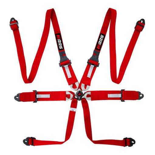 Picture of RRS FIA HANS® ONE 6-Point Red Harness