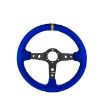 Picture of RRS CORSA Steering Wheel – F90 350 mm – Blue Suede – Grey Spokes