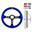 Picture of RRS CORSA Steering Wheel – F90 350 mm – Blue Suede – Grey Spokes