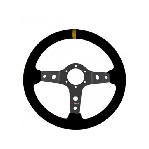 Picture of RRS CORSA Steering Wheel – F90 350 mm – Black Suede – Grey Spokes