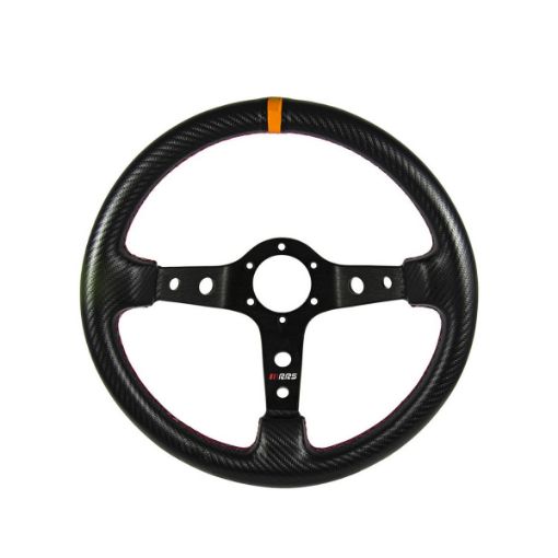 Picture of RRS CARBON LOOK Steering Wheel – F90 350 mm – Orange