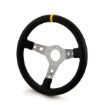 Picture of RRS MONTE CARLO Steering Wheel – F65 350 mm – Faux Leather – Silver Spokes