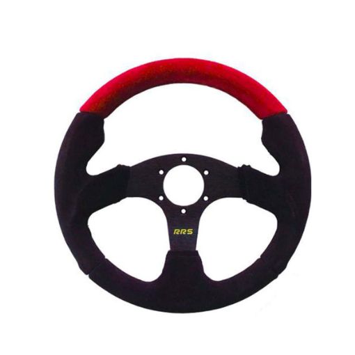 Picture of RRS RACER Steering Wheel – Flat 320 mm – Red Suede