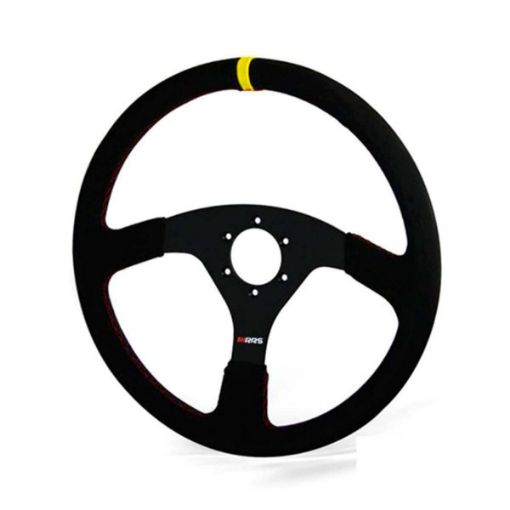 Picture of RRS OFF ROAD Steering Wheel – Flat 380 mm – Black Suede