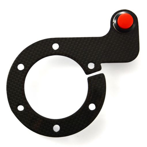 Picture of RRS carbon steering wheel button holder with 1 push button