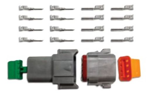 Picture of 8 pin - Deutsch connector - Male/Femal set - Incl. pins