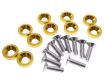 Picture of 8 x M6x20 Steel bolts + Washers- Gold