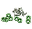 Picture of 8 x M6x20 Steel bolts + Washers  - Green