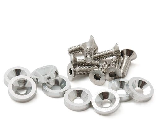 Picture of 8 x M6x20 Steel bolts + Washers  - Silver