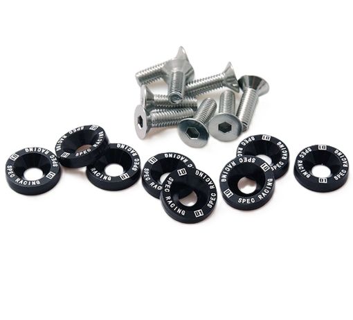 Picture of 8 x M6x20 Steel bolts + Washers  - Black
