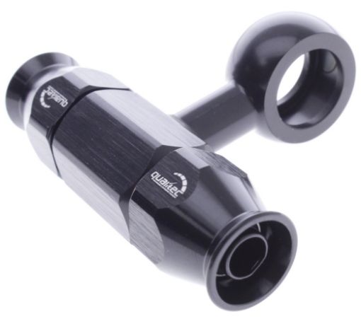 Picture of ID 15,7mm. - 90 deg. AN6 Double PTFE - Banjo fit - Black