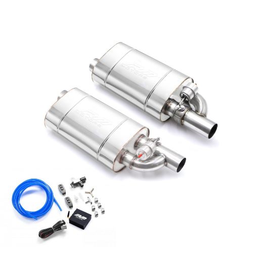 Picture of Exhaust muffler with Cutout valve - 3" - DUAL - Vacum control