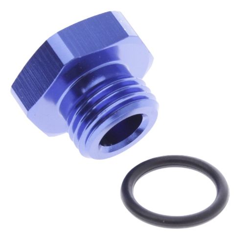 Picture of AN6 Prop - Male O-ring - Blue Alu