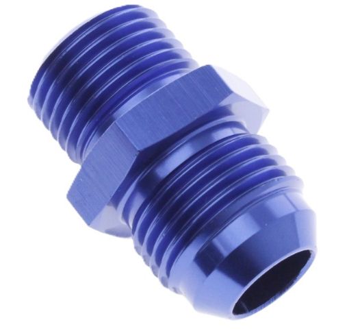 Picture of AN10 Male - 1/2 "x14 BSP Male - Nipple Fitting - Blue Alu
