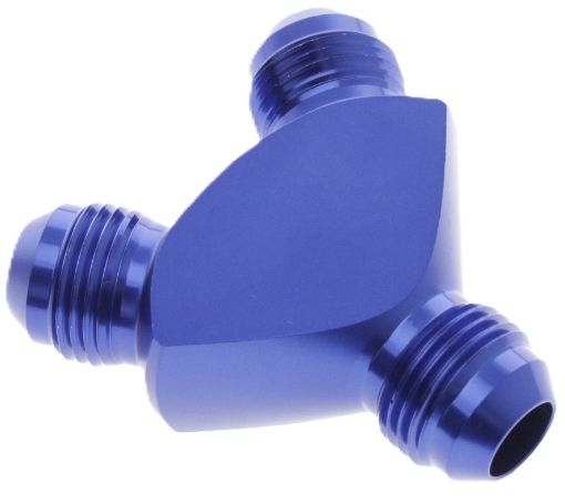 Picture of AN3 Male - 2xAN3 Male - Y-Collector Union - Blue Alu