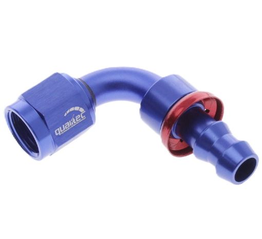 Picture of 90degrees. AN fitting - AN-8 - Blue - Push lock