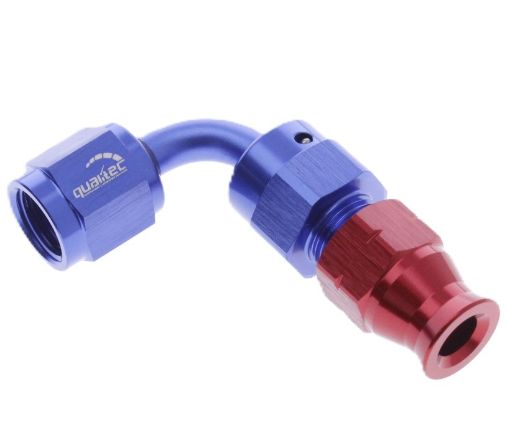 Picture of 90degrees. AN fitting - Tube To female Adapter AN-8 - Red / Blue - 1/2" (12,7mm.)