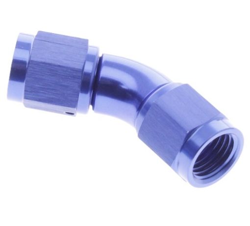 Picture of 45degrees. AN fitting - AN10 - Female-Female - Blue
