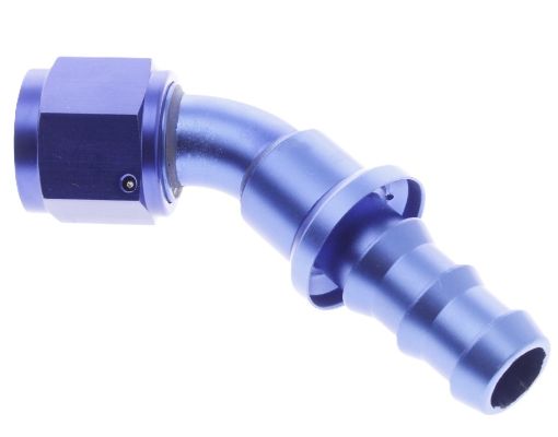 Picture of 45degrees. AN fitting - AN-6 - Blue - Push lock