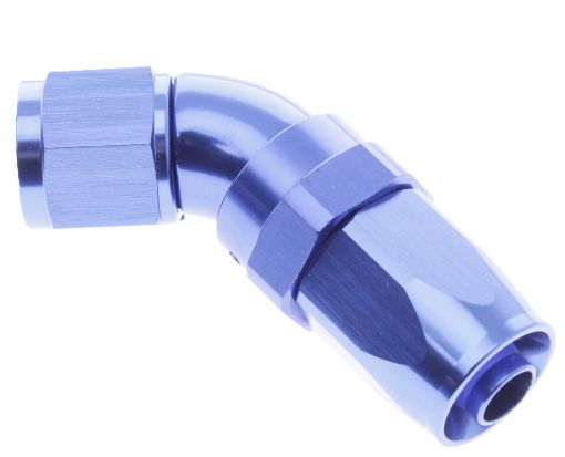 Picture of 45degrees. AN fitting - AN-6- Blue - High flow