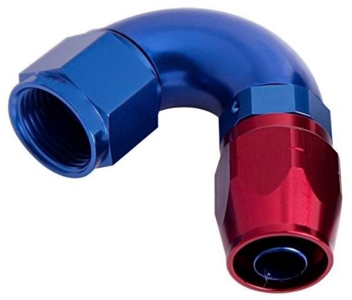 Picture of 120gr. PTFE AN fitting - AN-8- Red / Blue - High Flow
