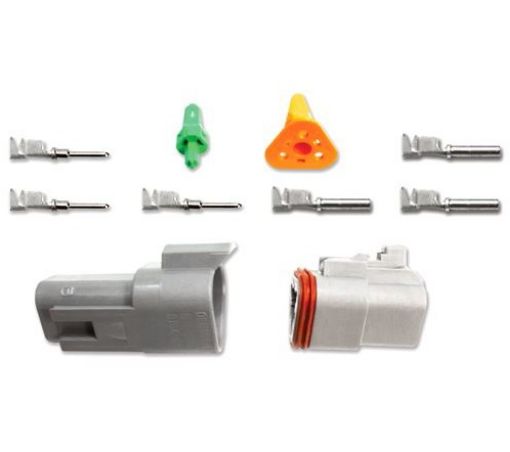 Picture of 3 pin - Deutsch connector - Male/Femal set - Incl. pins
