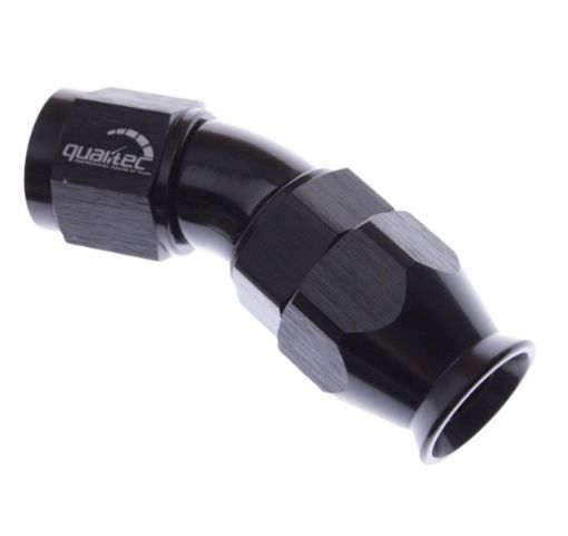 Picture of 45degrees. PTFE AN fitting - AN-6 - High flow - Black