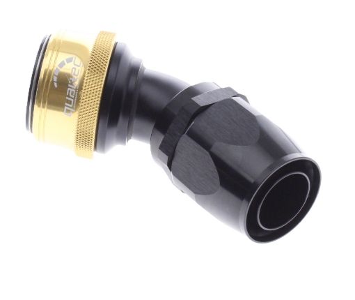 Picture of 45° Quick Connect Hose Ends -Black/Gold - AN20