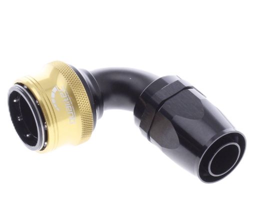 Picture of 90° Quick Connect Hose Ends -Black/Gold - AN16
