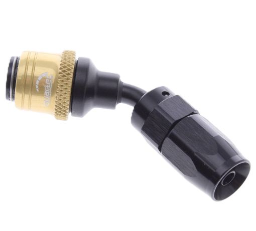 Picture of 45° Quick Connect Hose Ends -Black/Gold - AN4
