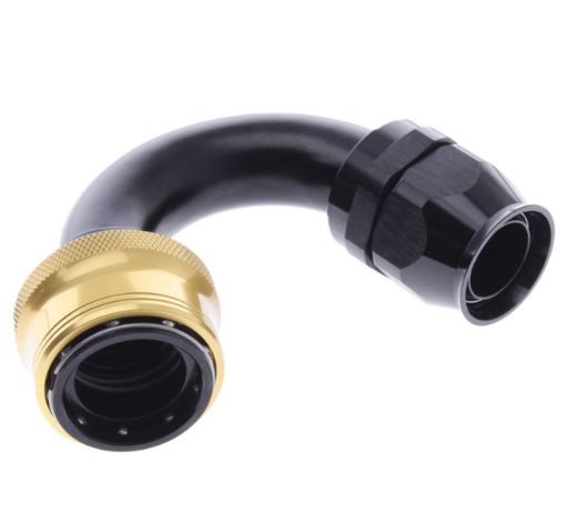Picture of 150° PTFE Quick Connect Hose Ends -Black/Gold - AN16
