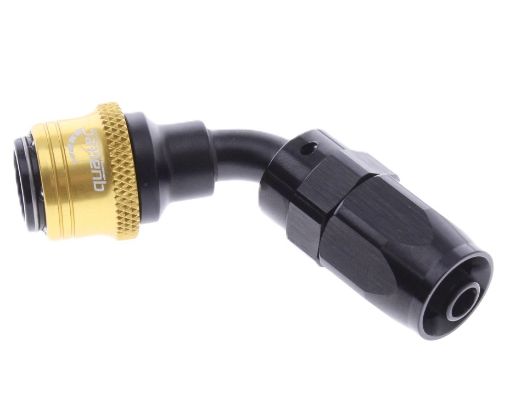 Picture of 60° Quick Connect Hose Ends -Black/Gold - AN6