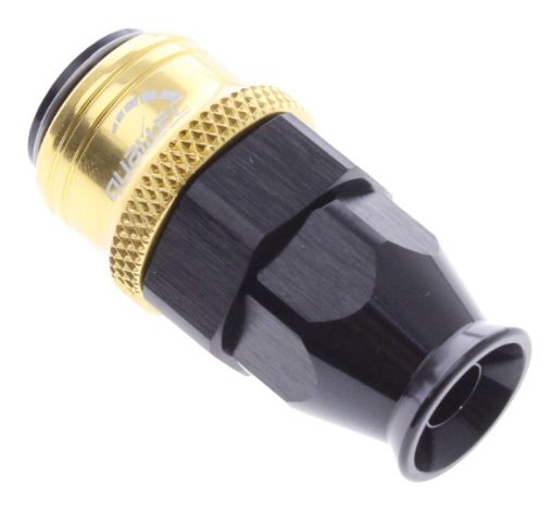 Picture of Straight PTFE Quick Connect Hose Ends -Black/Gold - AN6