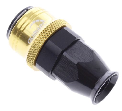 Picture of Straight PTFE Quick Connect Hose Ends -Black/Gold - AN8