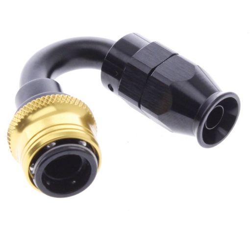 Picture of 150° PTFE Quick Connect Hose Ends -Black/Gold - AN6