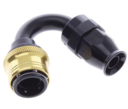 Picture of 150° PTFE Quick Connect Hose Ends -Black/Gold - AN8