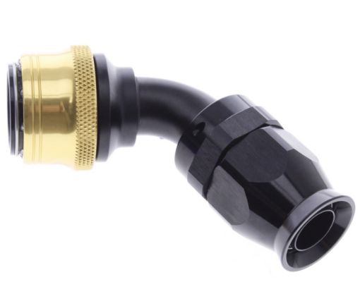 Picture of 60° PTFE Quick Connect Hose Ends -Black/Gold - AN12