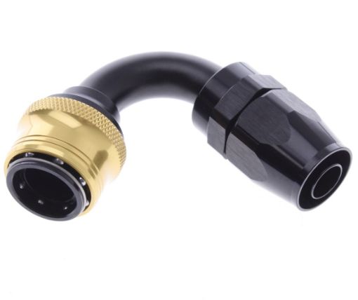 Picture of 120° Quick Connect Hose Ends -Black/Gold - AN10