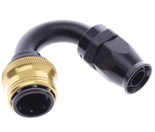 Picture of 150° PTFE Quick Connect Hose Ends -Black/Gold - AN10