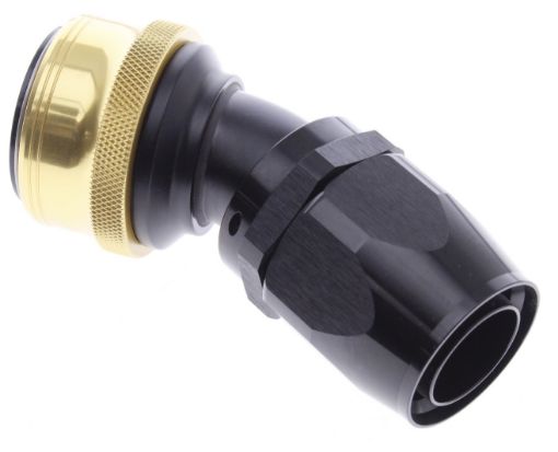Picture of 30° Quick Connect Hose Ends -Black/Gold - AN20