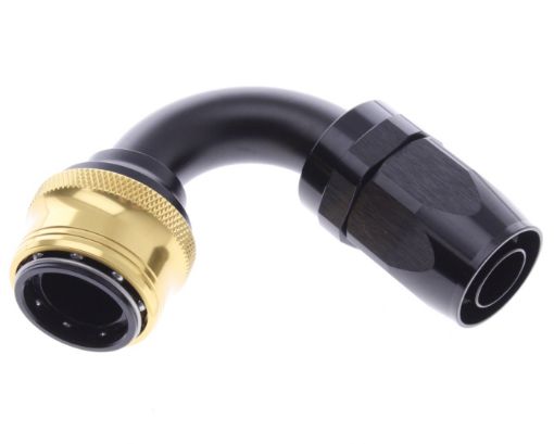 Picture of 120° Quick Connect Hose Ends -Black/Gold - AN12